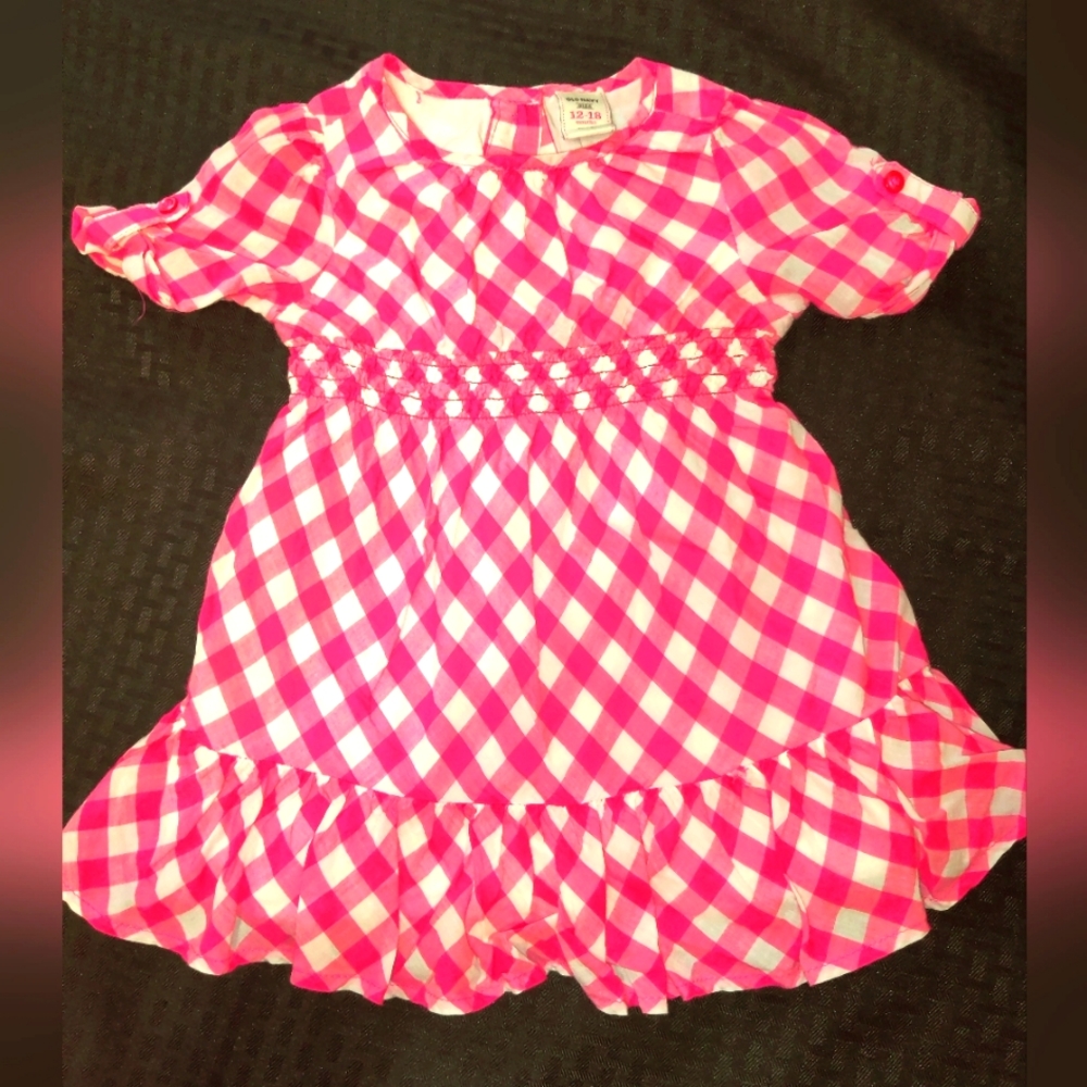 Girls plaid dress, Old Navy 12-18m